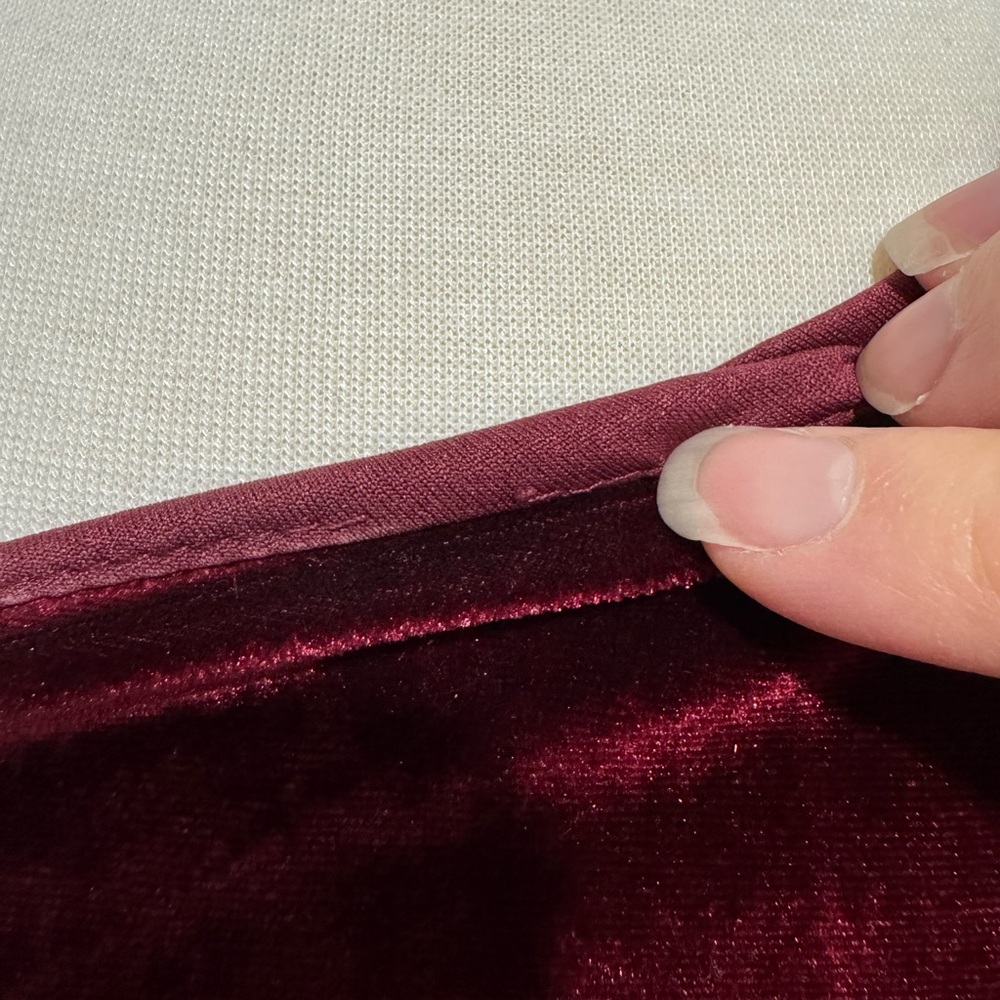 Baltic Born Tatiana Velvet One-Shoulder Maxi Dress Merlot Size S - Picture 12 of 14
